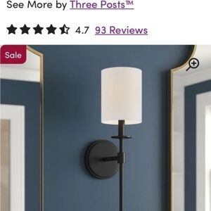 Beautiful black matte sconce light